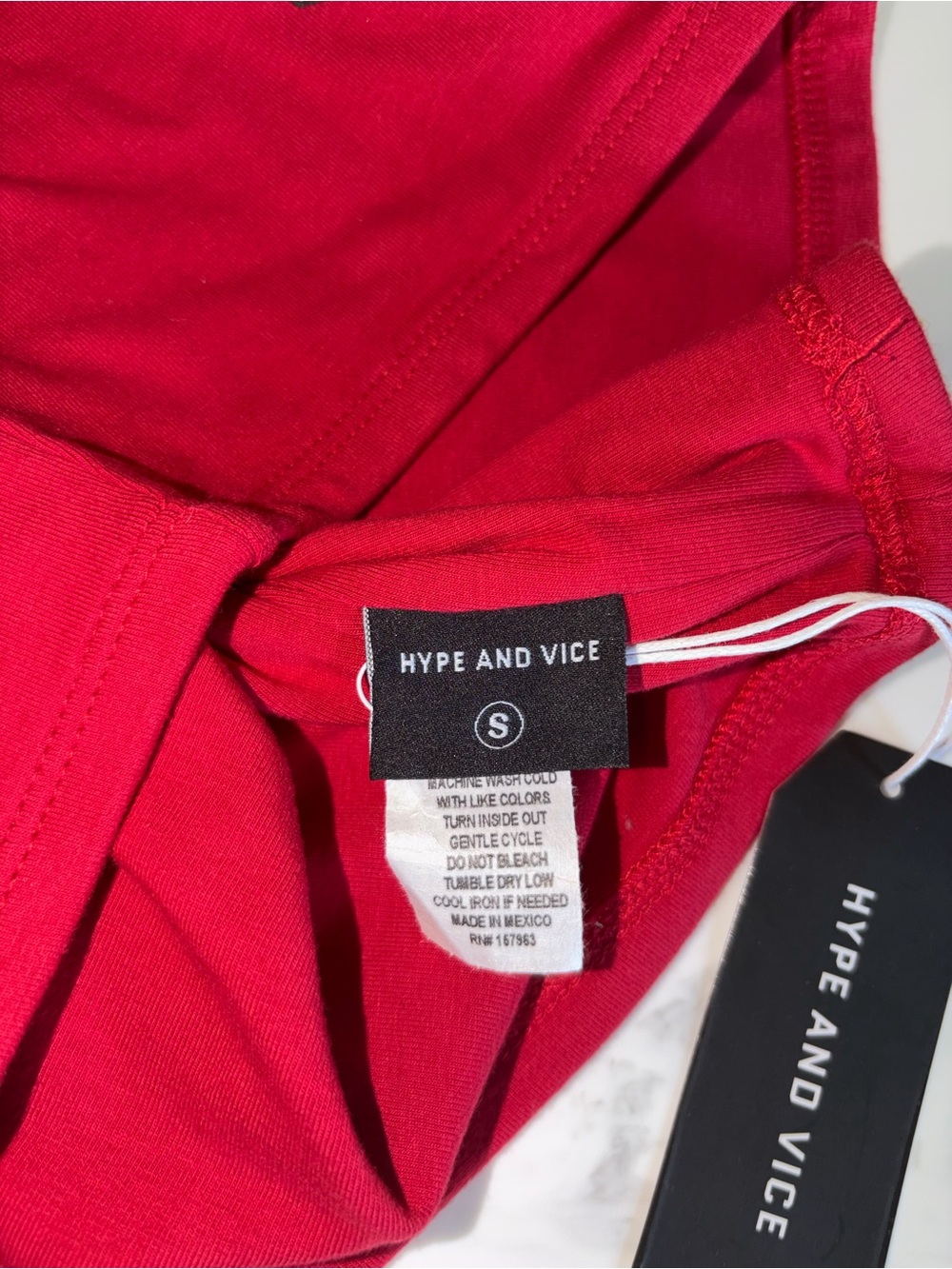 Hype & Vice Cornell University Red Crop Tank scoop neck cardinal Bra Top Small - Picture 6 of 6